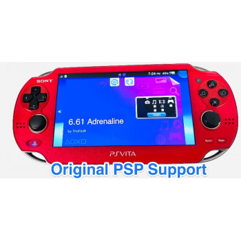 Red Modded PS Vita Metallic Red PS Vita w/Games Complete - Red Modded PS Vita Metallic Red PS Vita w/Games Complete